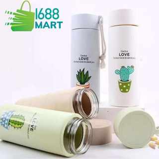 BÌNH NƯỚC GIỮ NHIỆT NHÌNH XƯƠNG RỒNG 400ML ĐẸP