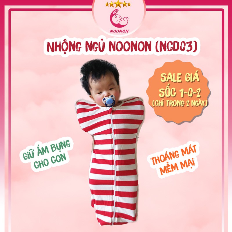 [Mã 267FMCGSALE giảm 8% đơn 500K] Quấn Nhộng Chũn𝑭𝑹𝑬𝑬𝑺𝑯𝑰𝑷  Nhộng Chũn NOONON Hè Thu Giúp Bé Ngủ Ngon – NCD03