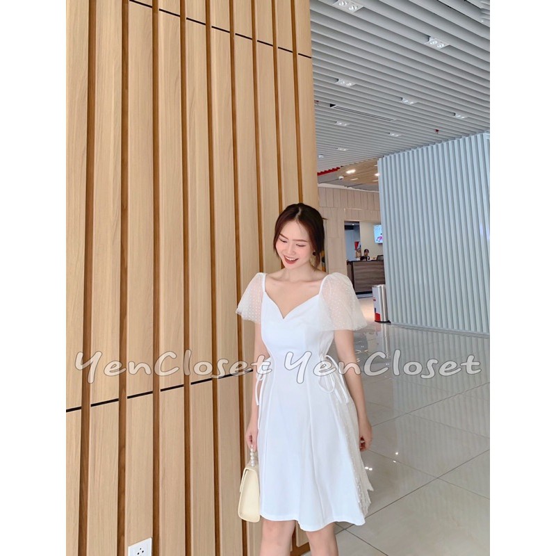 HÌNH CHÍNH CHỦ- Đầm xoè phối lưới xinh xắn