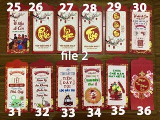 Bao lì xì Tết (Combo 100 bao lì xì xịn sò)