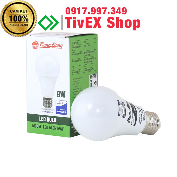 Bóng Đèn LED Rạng Đông bulb tròn sáng trắng các loại 3W-30W