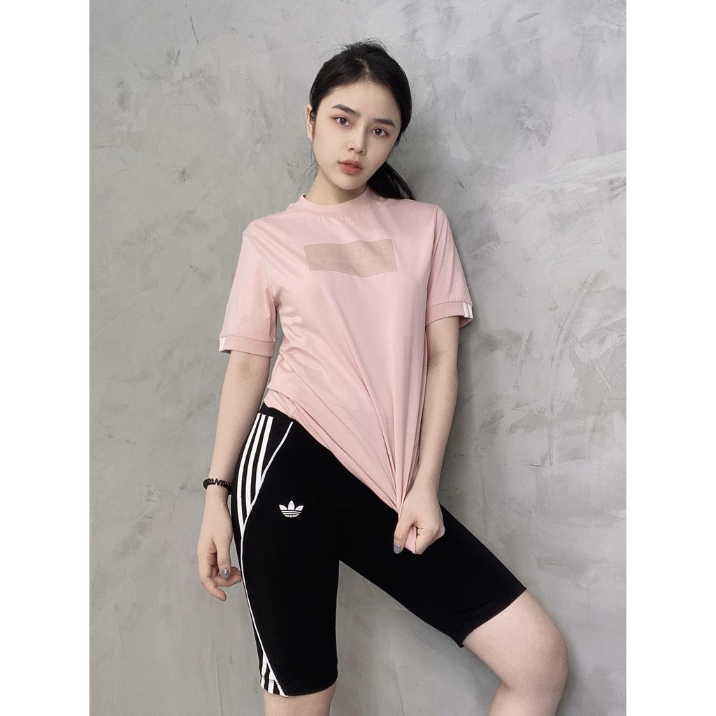 (HÀNG XUẤT XỊN) Quần Legging Short das đen phối 3 sọc