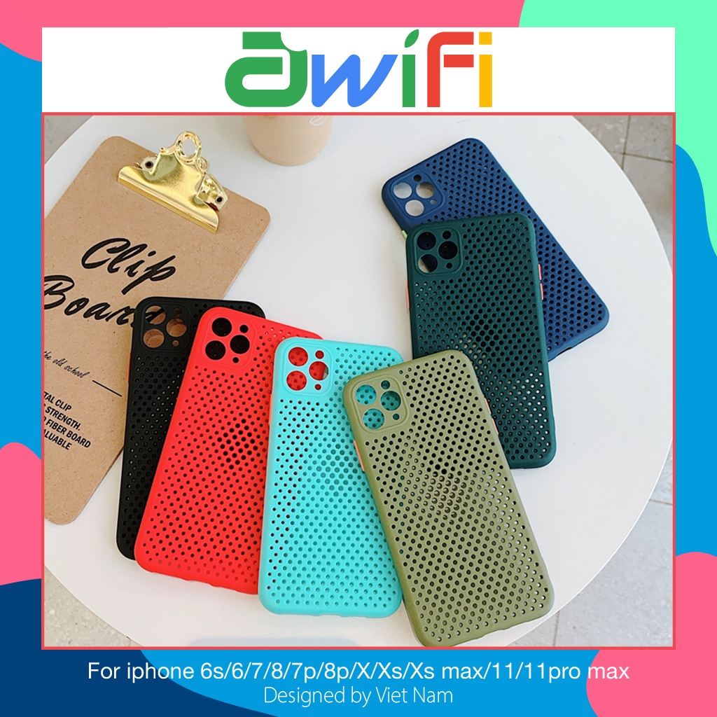 Ốp lưng iphone tản nhiệt lỗ 5/5s/6/6plus/6s/6splus/7/7plus/8/8plus/x/xr/xs/11/12/pro/max/plus/promax - Awifi Case P2-5 | BigBuy360 - bigbuy360.vn