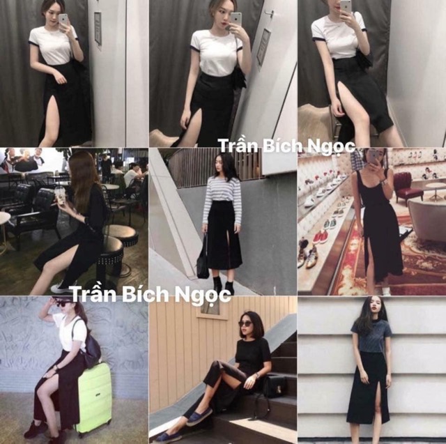 CHÂN VÁY SUÔNG CHỮ A CHÂN VÁY XẺ TÀ ( kèm ảnh thật ) | BigBuy360 - bigbuy360.vn