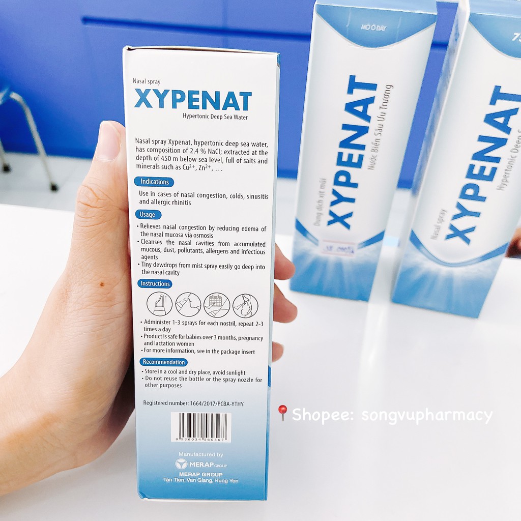 Dung dịch xịt mũi Xypenat - Giúp thông mũi, giảm nghẹt mũi dành cho trẻ em và người lớn