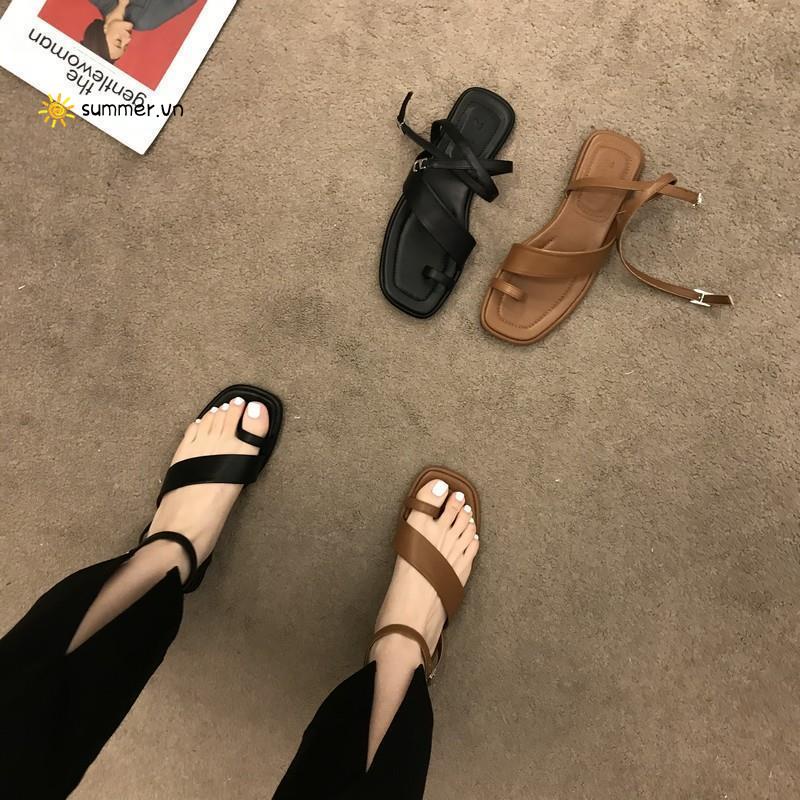 Giày Sandal Đế Mềm Quai Chéo Phong Cách Hàn Quốc Dành Cho Nữ