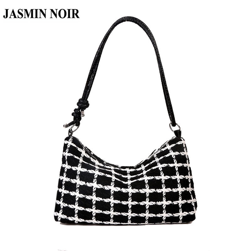 Túi đeo chéo JASMIN NOIR bằng len thời trang đơn giản dễ thương cho nữ