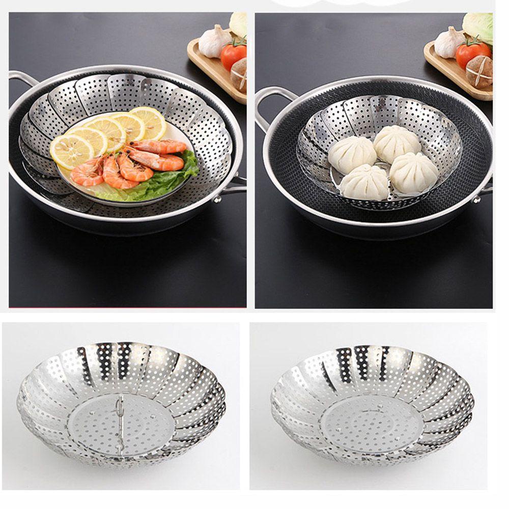MYRONGVN Tray Steaming Rack Veggie Vegetable Cooking Multi-Function Folding Steamer Basket