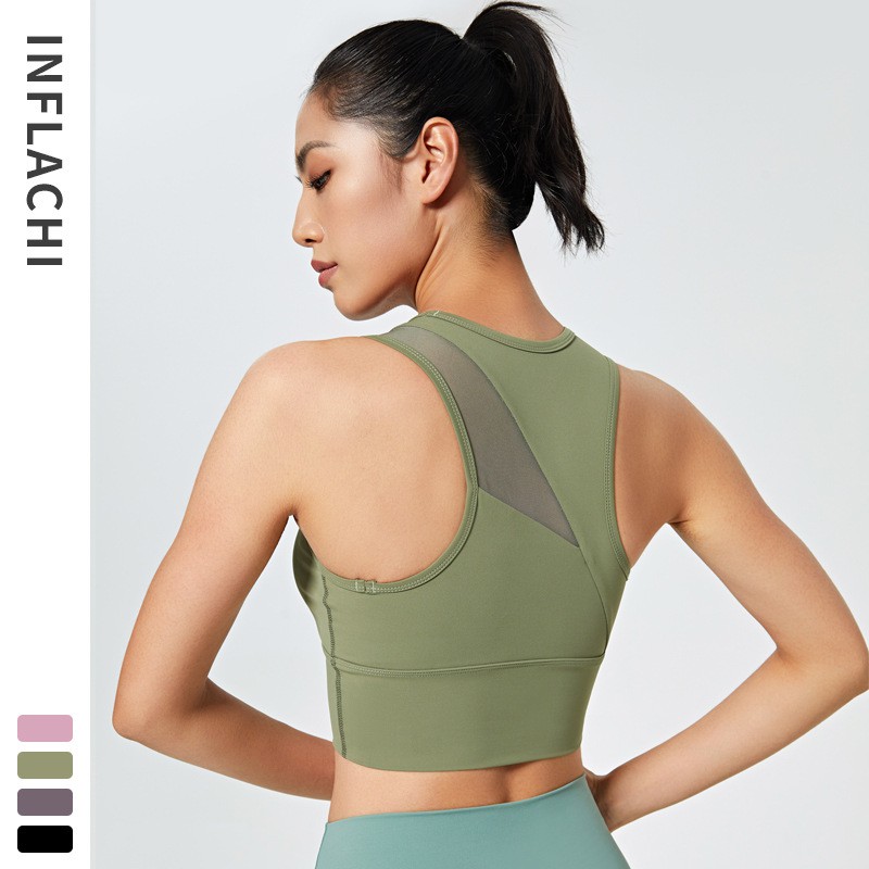 Áo ngực thể thao phối lưới rỗng sau lưng quyến rũ dành cho nữ