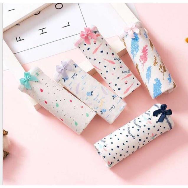 Túi 5 Chiếc Quần Lót Cotton Nữ Cute Cao Cấp