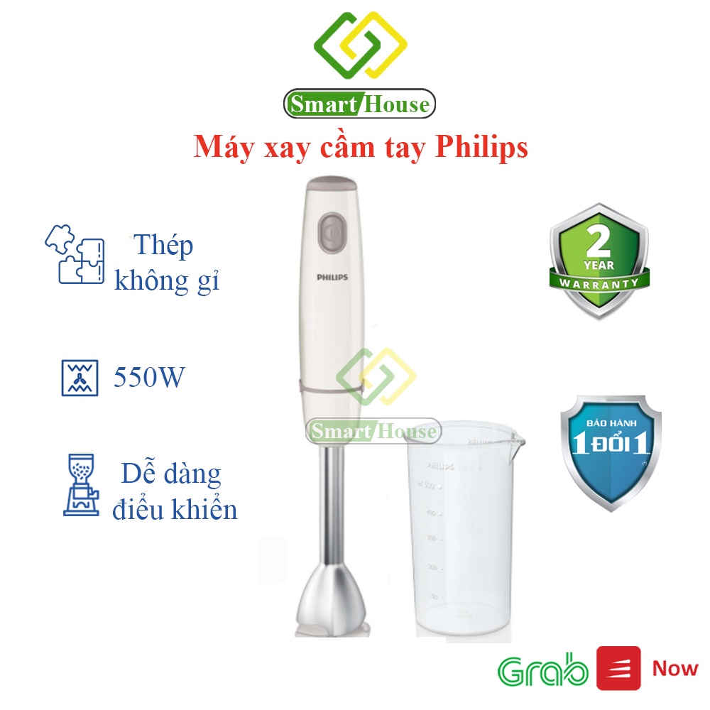 HR1604 - Máy xay cầm tay Philips HR1604 550 W - Hàng chính hãng - Smart House