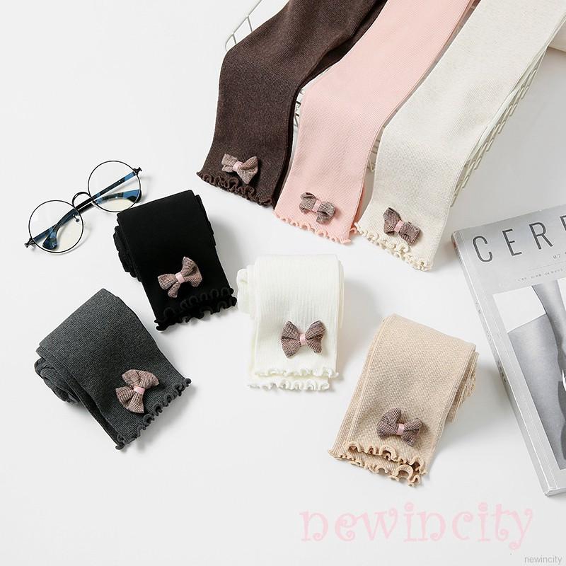 Quần legging đính nơ phong cách Hàn Quốc cho bé gái