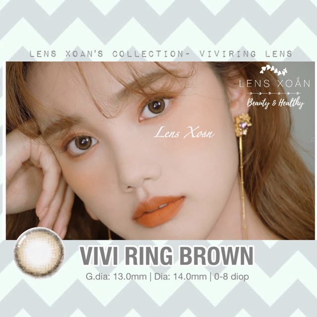 ÁP TRÒNG VIVI RING BROWN- OLENS ( LENS XOẮN): NÂU TRONG VIỀN CHOCO