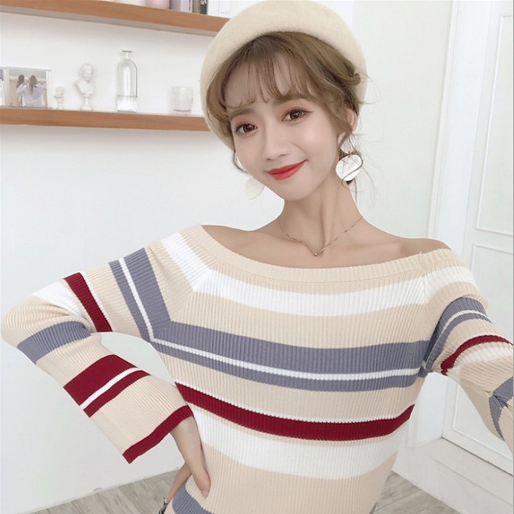 Áo len trễ vai thời trang Hàn Quốc | BigBuy360 - bigbuy360.vn