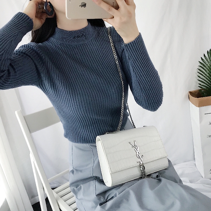 áo len nữ dệt kim nữ tay dài màu trơn phong cách Hàn Quốc | BigBuy360 - bigbuy360.vn