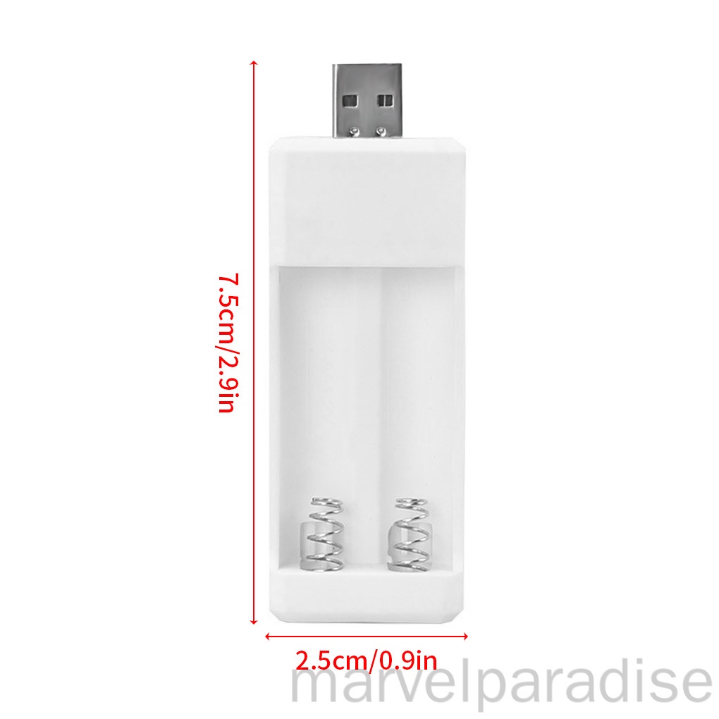 Bộ sạc pin AA AAA 2 ngăn bằng nhựa di động có thể sạc lại