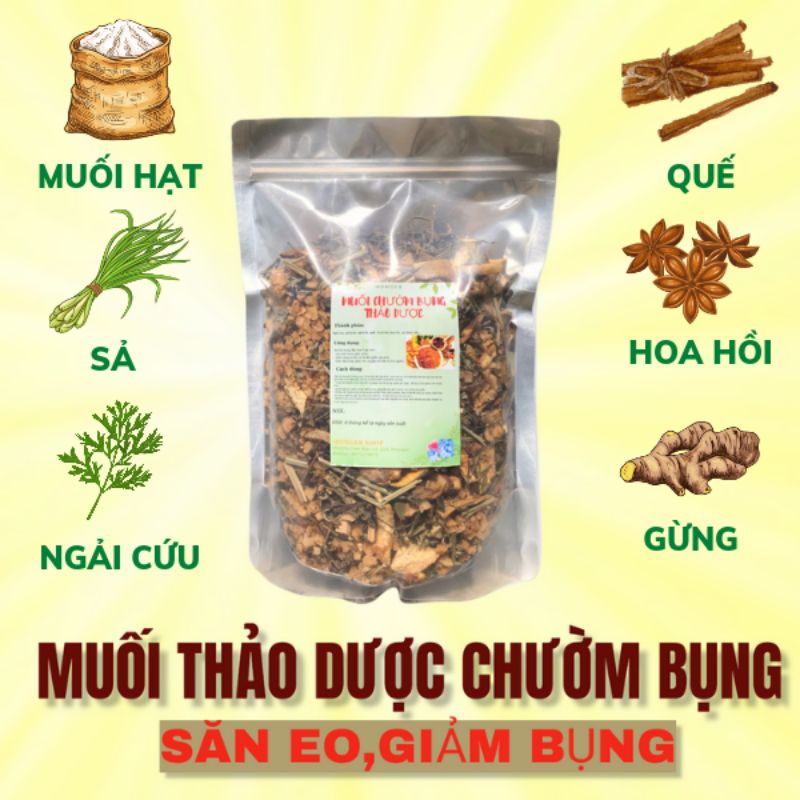 1kg muối chườm bụng thảo dược giảm eo sau sinh