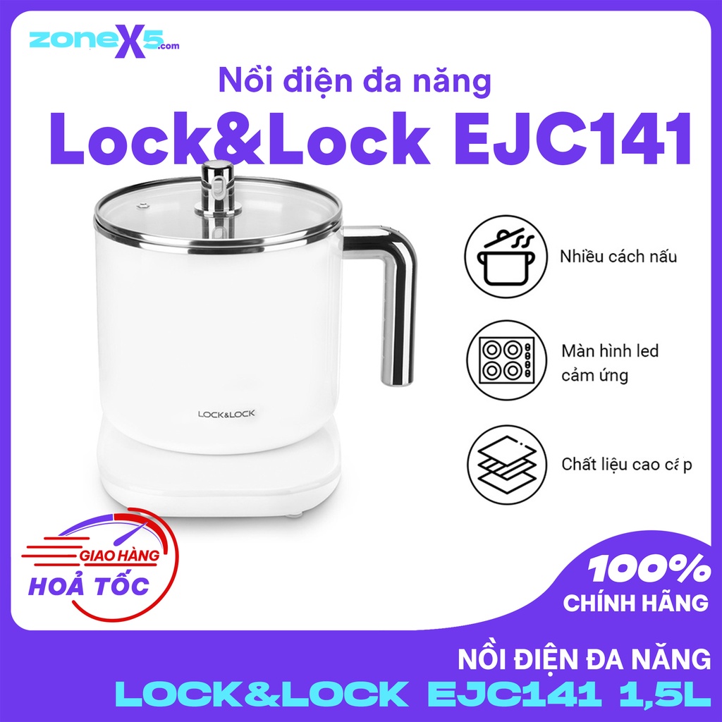 Nồi Điện Đa Năng Lock&amp;Lock EJC141 (1.5 Lít) - Hàng Chính Hãng