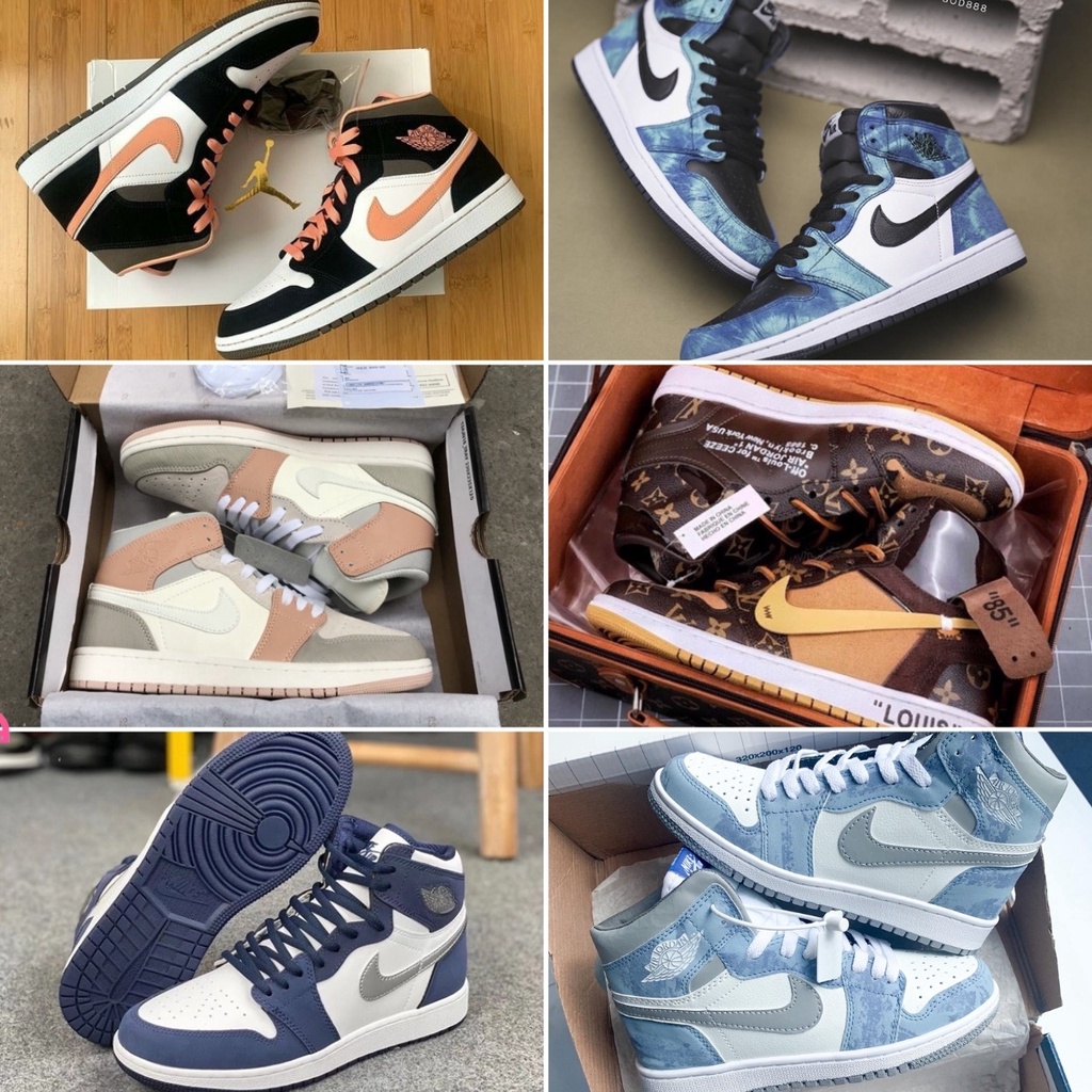 Giày Jordan cổ cao nam nữ, Giày thể thao JD1 high các phiên bản Full box tặng dây