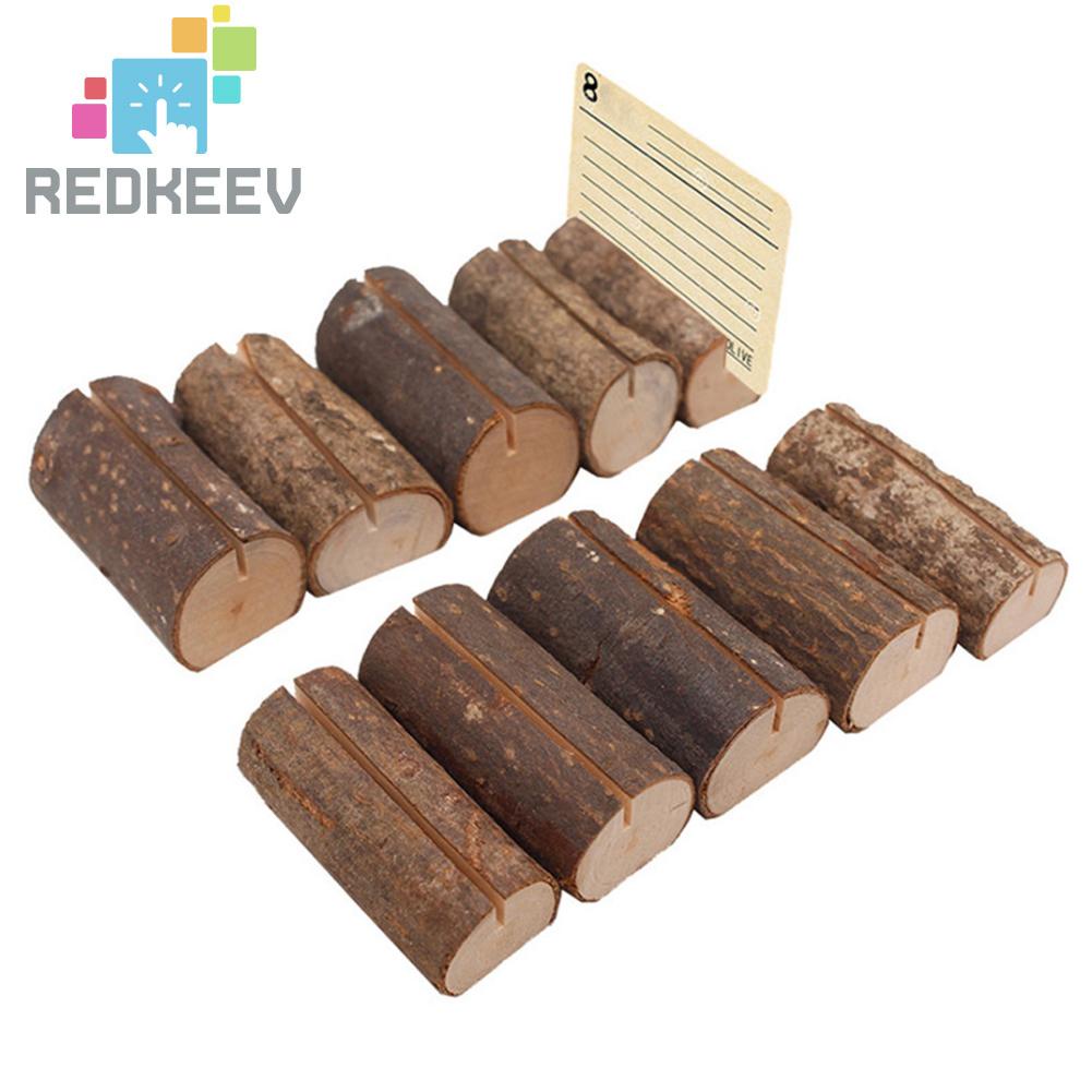 Bộ 10 giá đỡ ảnh/ bảng tên bằng gỗ độc đáo tiện dụng dùng trang trí bàn tiệc cưới