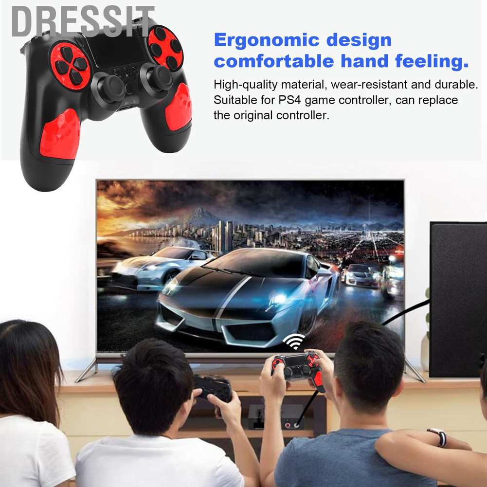 Dressit Wireless Game Controller Ergonomic Gamepad Joystick Replacement for PS4 Console