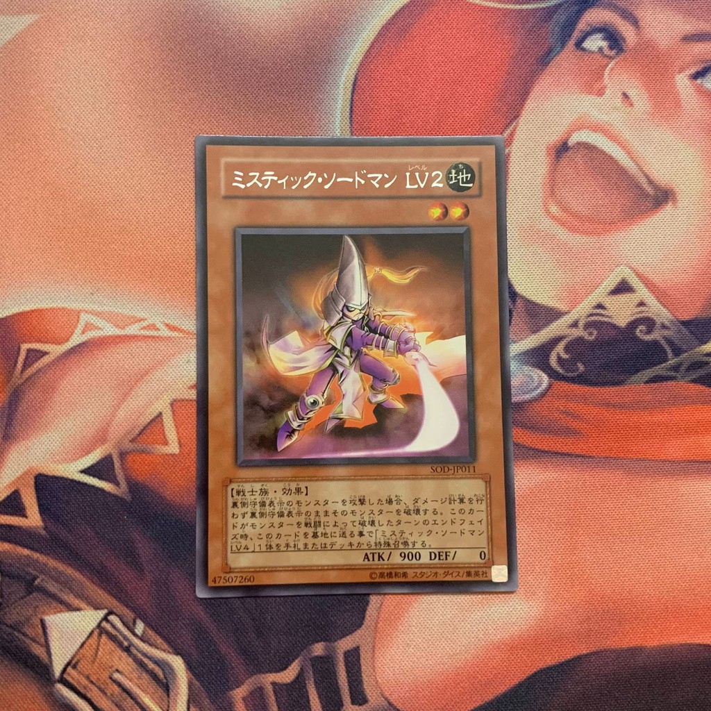 Lá bài Yu-Gi-Oh! Chính hãng Mystic Swordsman LV2 Mã đầu SOD-JP011 Rare Như mới