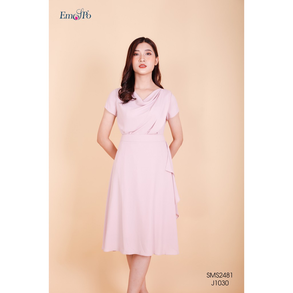 Chân váy xòe, bèo lệch dọc thân juyp Emspo J1030 (Xanh, Hồng)