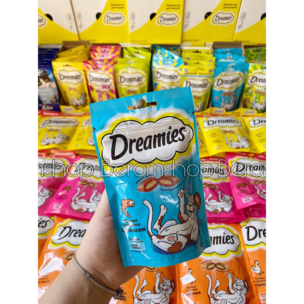 SNACK DINH DƯỠNG DREAMIES CHO MÈO 60G NHIỀU VỊ NHẬP NGA GIÁ CỰC RẺ