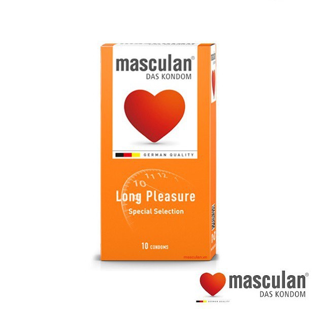 Bao cao su siêu mỏng kéo dài thời gian 10 chiếc Masculan - nhập khẩu Đức