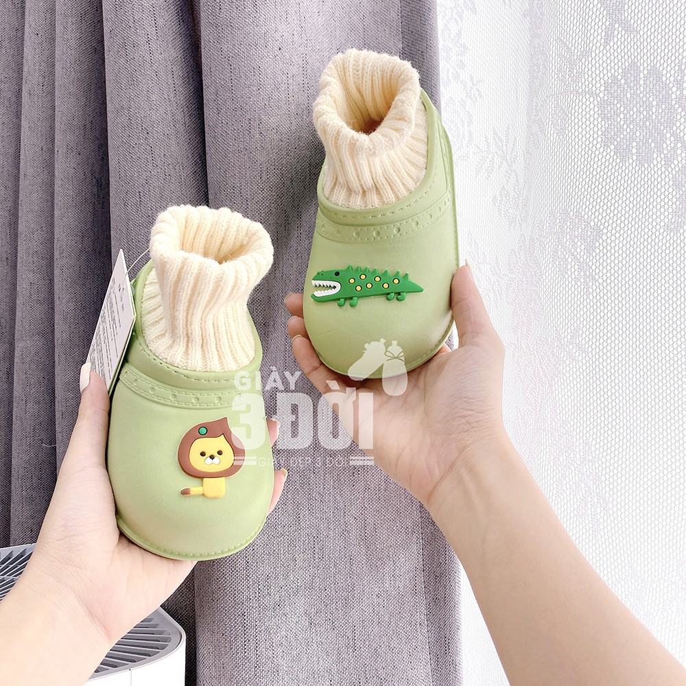 Giày Bốt, Boot Cổ Len Chống Nước Bé Trai Bé Gái Cho Chân 13-17.5cm Siêu Đáng Yêu GIAY3DOI 3DG64