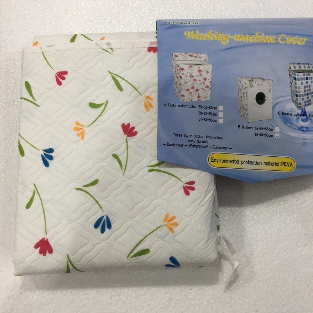 Bọc máy giặt cửa ngang có hoa văn - Sevenmart
