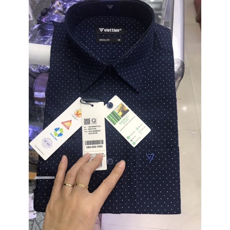 [Free Ship ] Somi việt tiến dài tay vải tre chống nhăn .