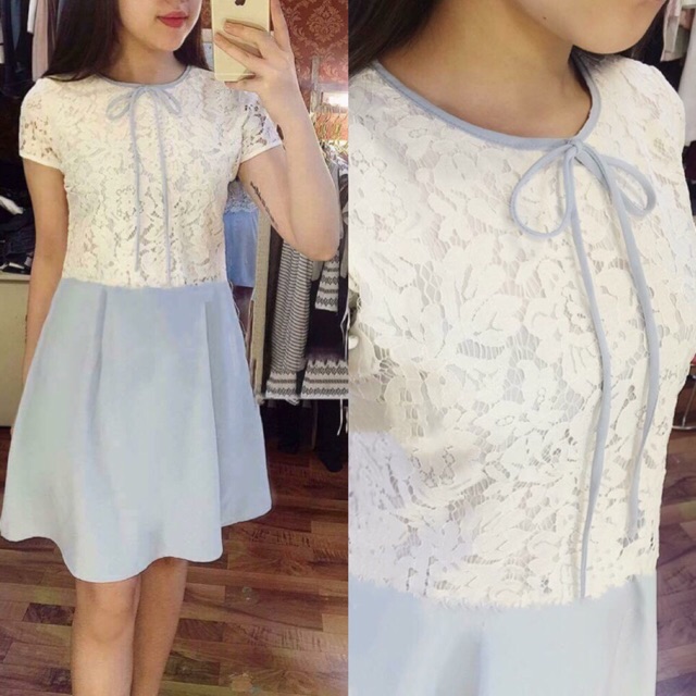 Đầm ren phối tiểu thư