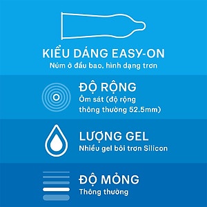 Bao cao su Durex Jeans hộp 30 cái, bcs durex siêu mỏng nhiều gel kéo dài thời gian quan hệ