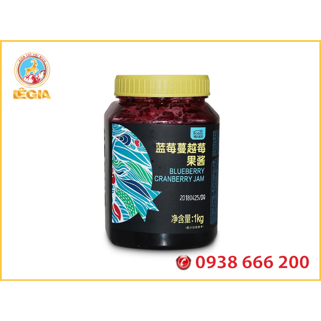 Mứt BODUO Nam Việt Quất 1KG (BLUEBERRY CRANBERRY JAM)