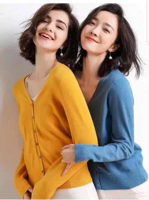 Áo khoác len cardigan lông cừu xuất Nhật - Loại 1