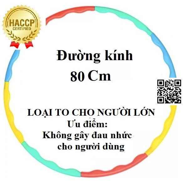 VÒNG LẮC GIẢM EO TAN MỠ BỤNG CAO CẤP ĐƯỜNG KÍNH 80CM 272