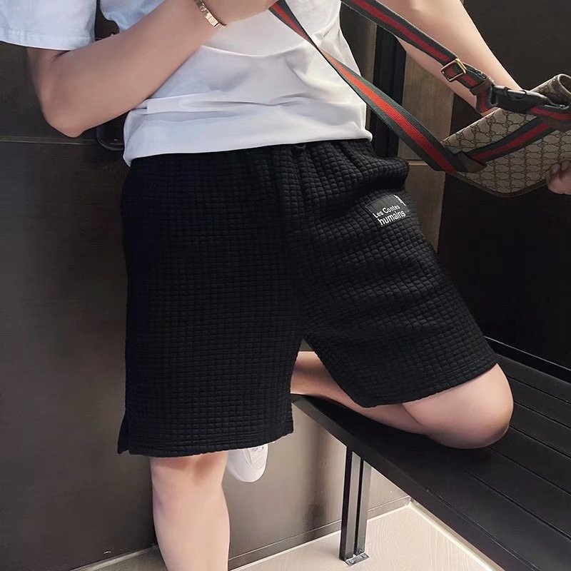 Quần Short Dáng Rộng Thoáng Khí In Chữ Phong Cách Hip Hop Thời Trang Đường Phố Hong Kong Cho Nam Giới Size M-3XL