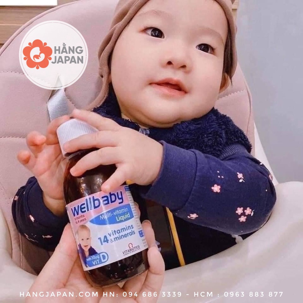 Vitamin tổng hợp cho bé Wellbaby Multi 14 Vitamin từ 6 tháng tuổi trở lên Hàng ANH