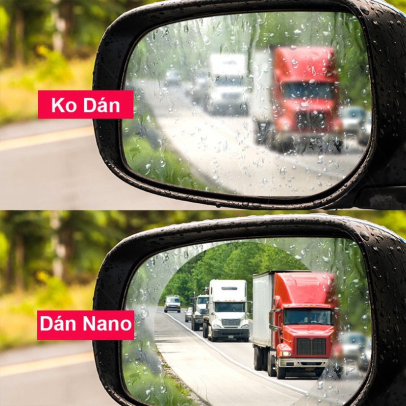 Miếng dán kính và gương nano chống bám nước, tăng khả năng quan sát khi mưa