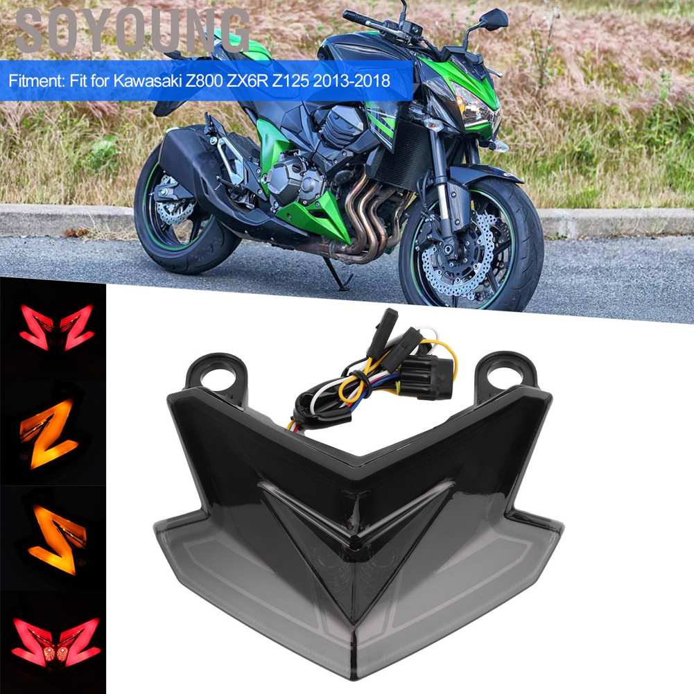 Đèn Led Phanh / Xi Nhan Gắn Đuôi Xe Mô Tô Kawasaki Z800 Zx6R Z125 13 18