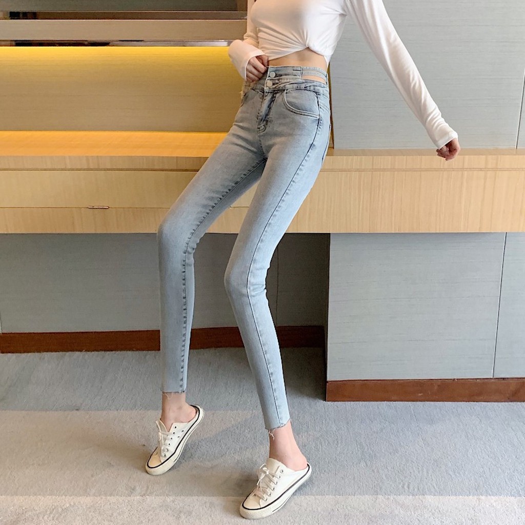 Ulzzang ( 얼짱) - QUẦN JEANS NỮ DÁNG ÔM - EMILYSHOP
