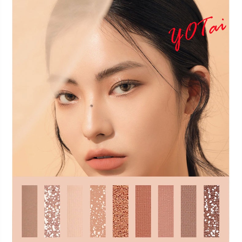 YOTAI ❤️LAMEILA❤️Bảng Phấn Mắt, 9 Màu, Kết Cấu đất Sét, Màu Sắc đẹp, Lâu Trôi, Không Thấm Nước, 9 Ngăn, Di động Và Dễ Sử Dụng.
