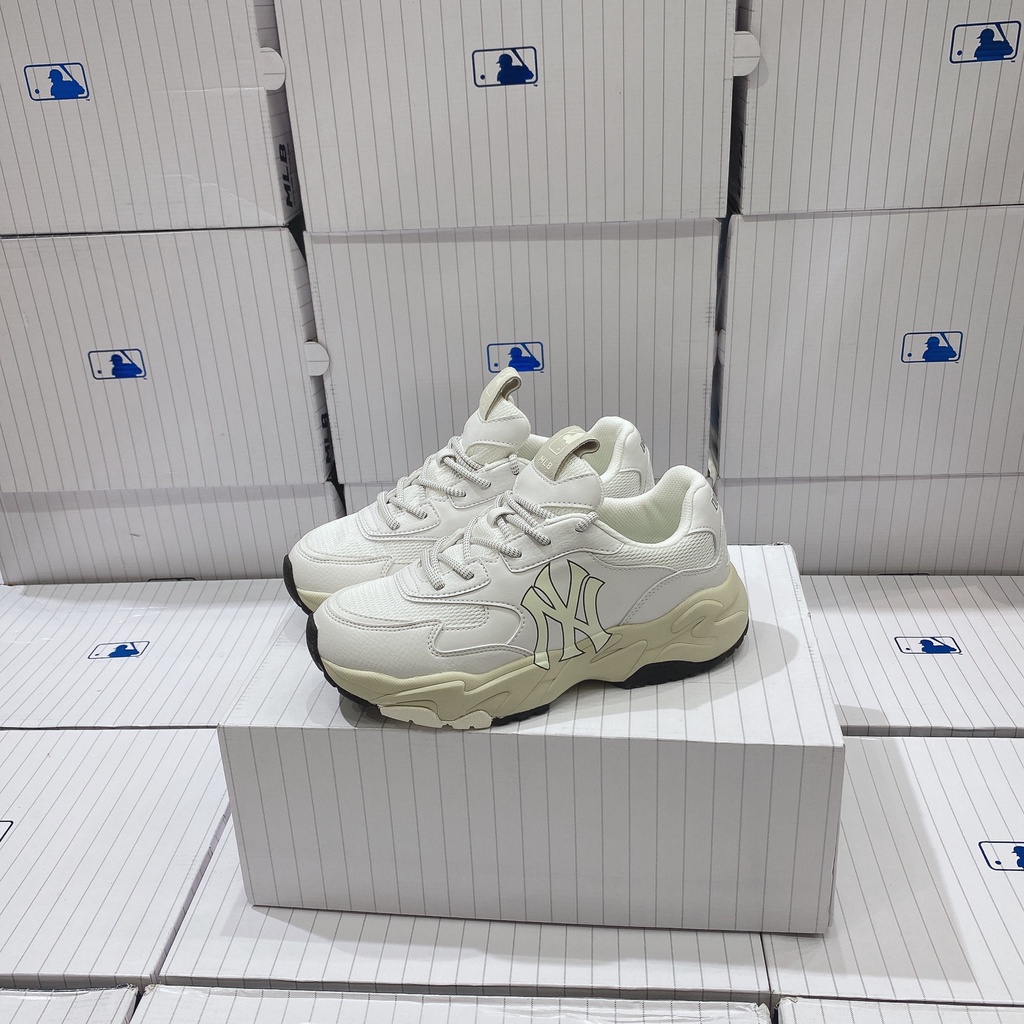 [CHÍNH HÃNG] Giày Sneaker MLB Chunky Lite - New York Đế Ngà màu White (9)