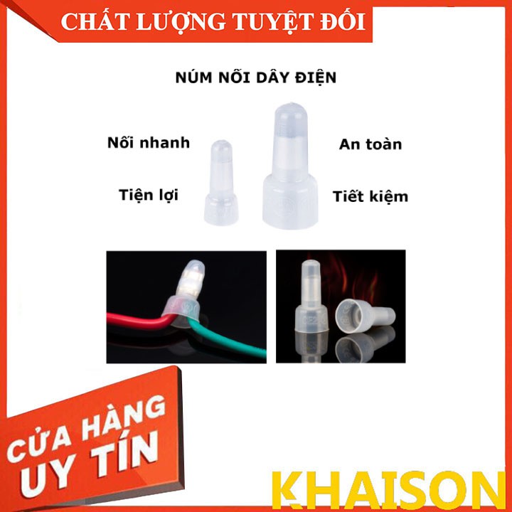 Đầu chụp cos núm nối dây điện trong suốt chịu nhiệt cao CE1 CE5
