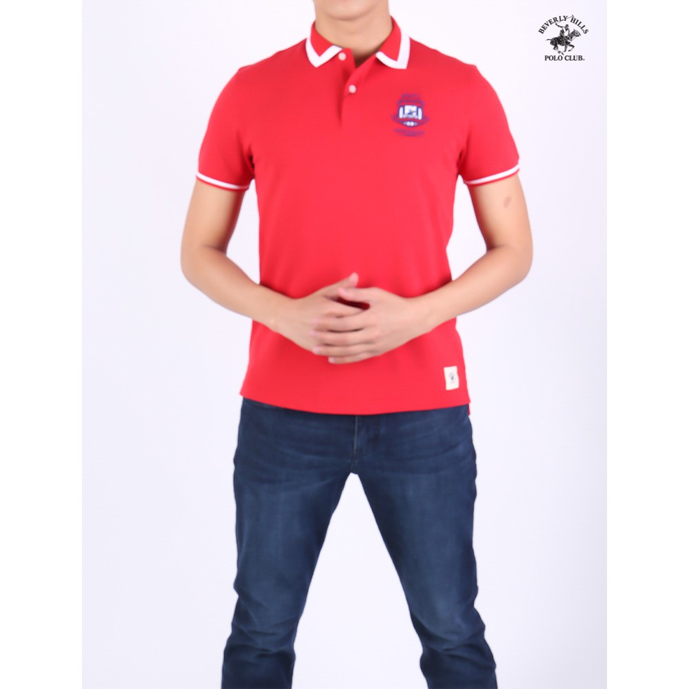Beverly Hills Polo Club - Áo polo Ngắn tay Nam Classic ĐỎ ĐẬM DBK - BHPC MAPN0081