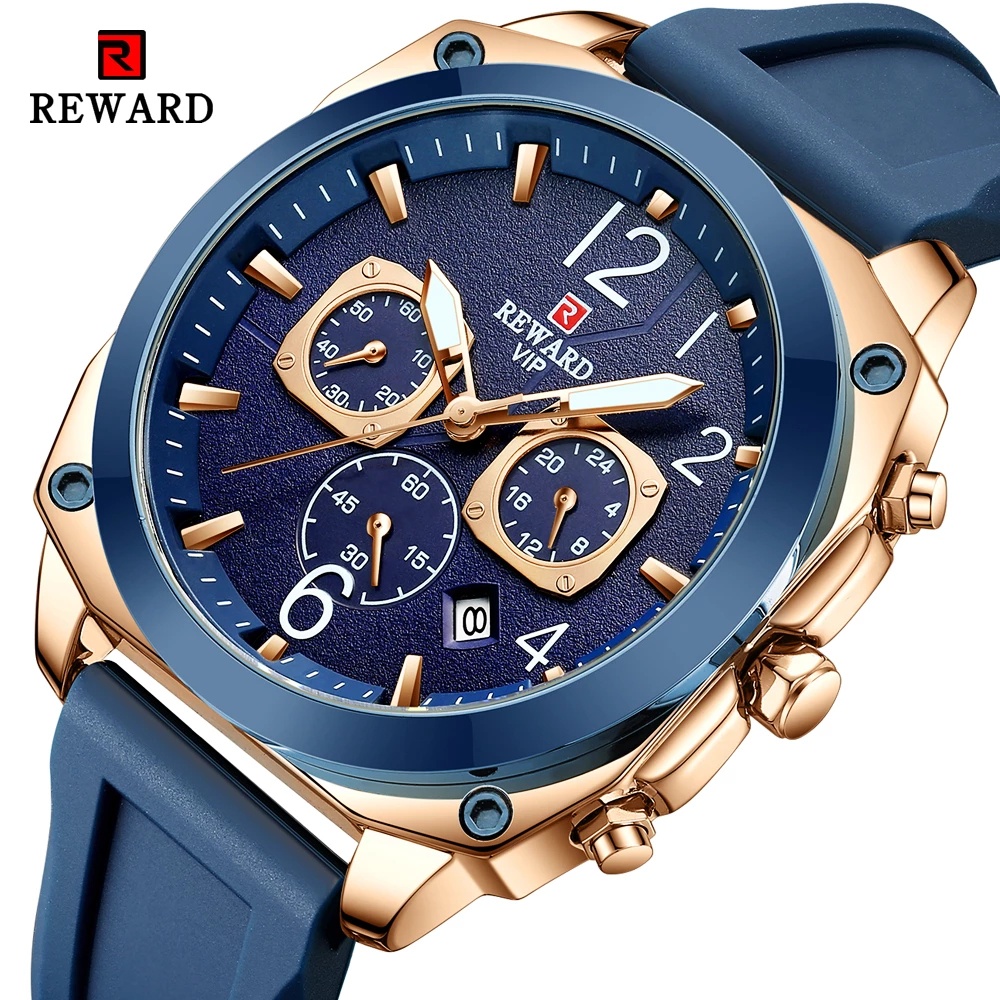 Đồng Hồ Quartz Chronograph Chống Thấm Nước Với Dây Đeo Da 83018