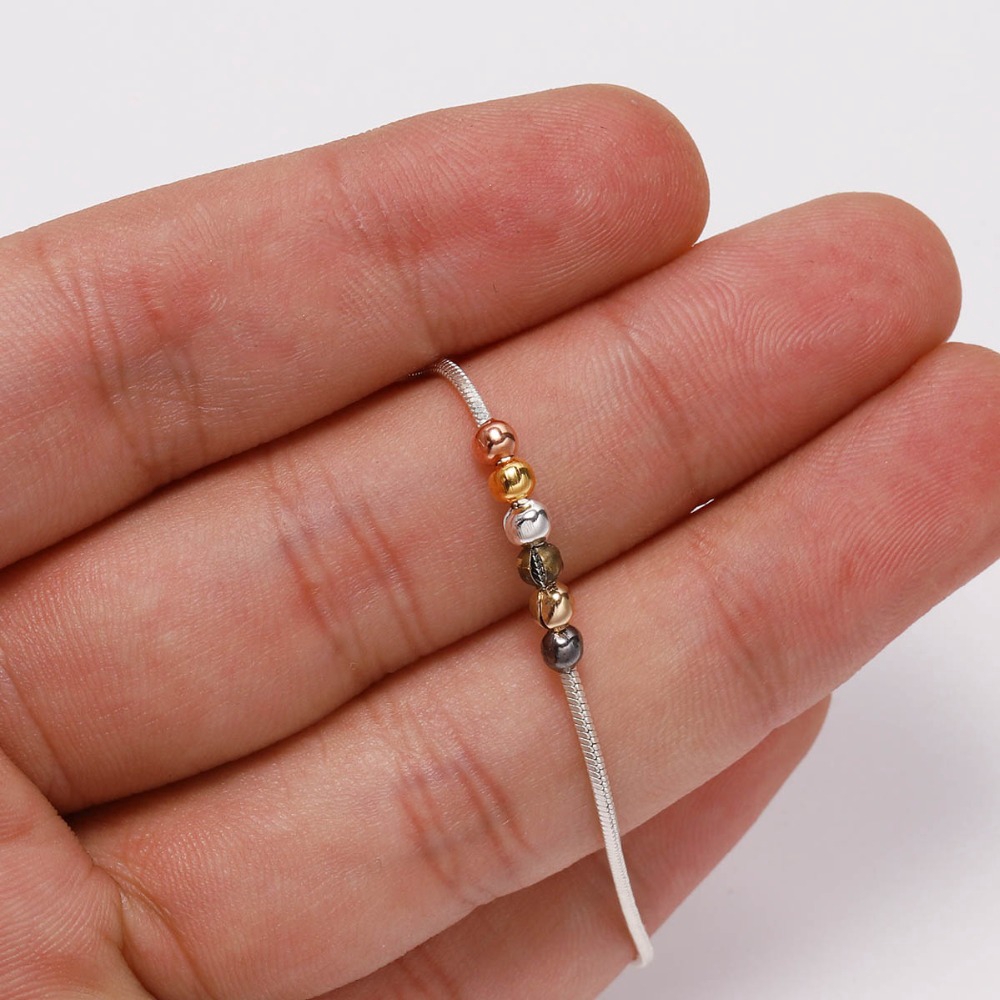 Set 100 hạt xâu chuỗi ST.KUNKKA bằng đồng 3 4 5 mm làm trang sức thủ công