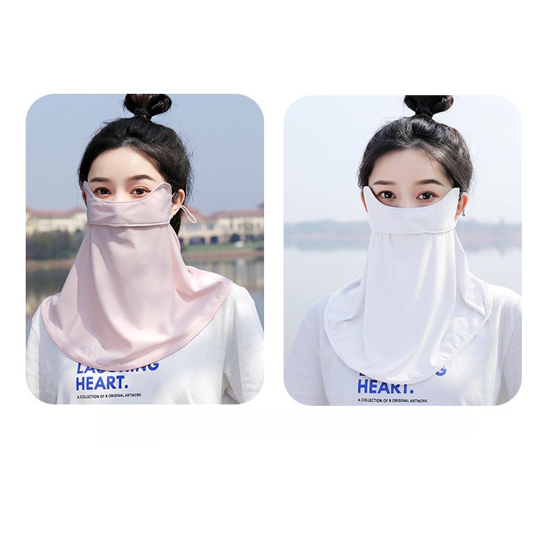 [SIÊU CẤP] Khẩu trang vải thun lạnh siêu mát dáng dài che toàn mặt cằm cổ thái dương