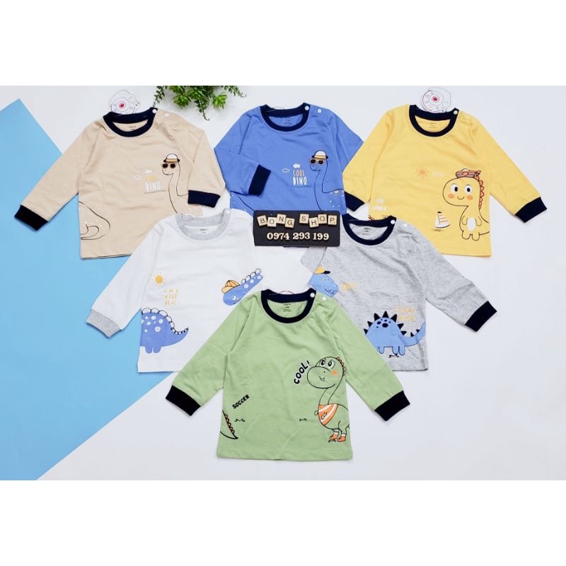 Áo dài tay cotton mỏng thu đông Dokma bé trai